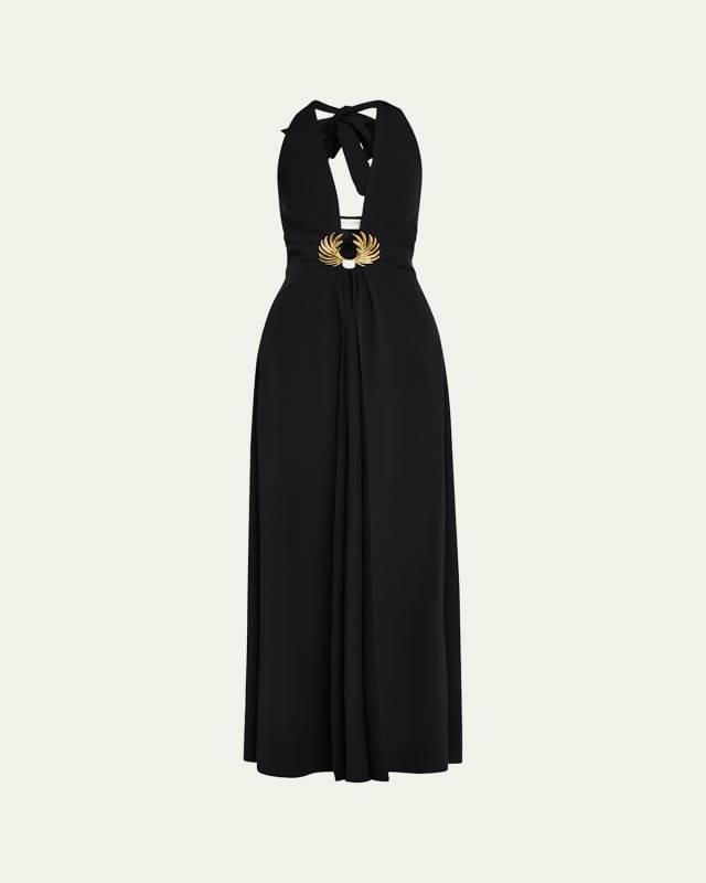 Jenie Plunging Embellished Gown